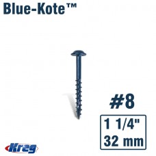 KREG BLUE KOTE POCKET HOLE SCREWS 32MM 1.25' #8 COARSE THREAD MX LOC 1